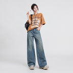 Wide Leg Jeans High Waist Baggy Straight Trousers photo 13