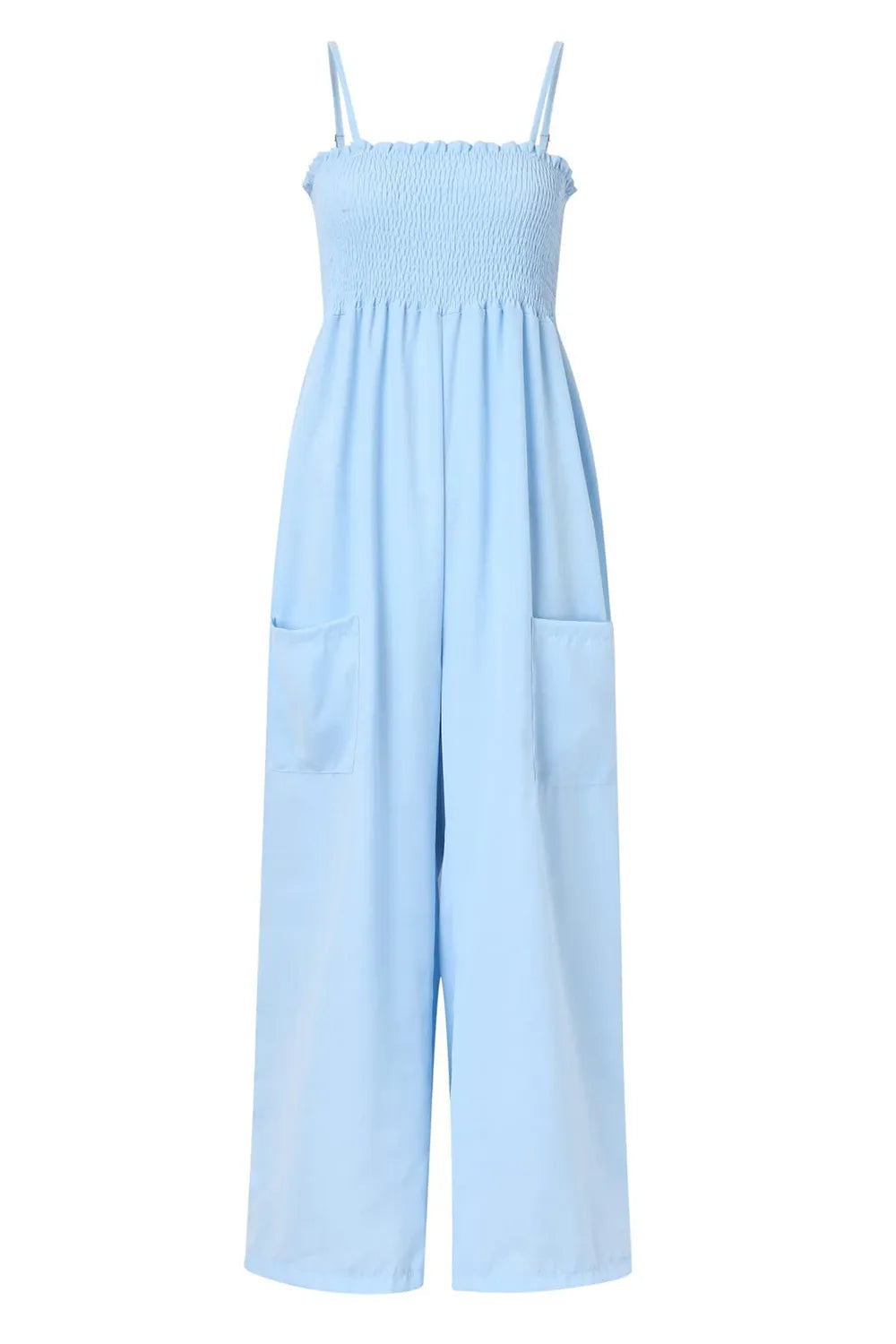 Smocked Spaghetti Strap Wide Leg Jumpsuit (14)