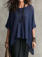 Full Size Loose Knit Round Neck Top Plus (3)
