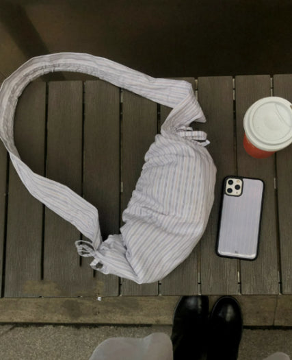 2-way Line Eco-friendly Drawstring Casual Shoulder Bag photo 4