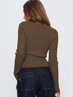 Ribbed Knit Button-down Cardigan (3)