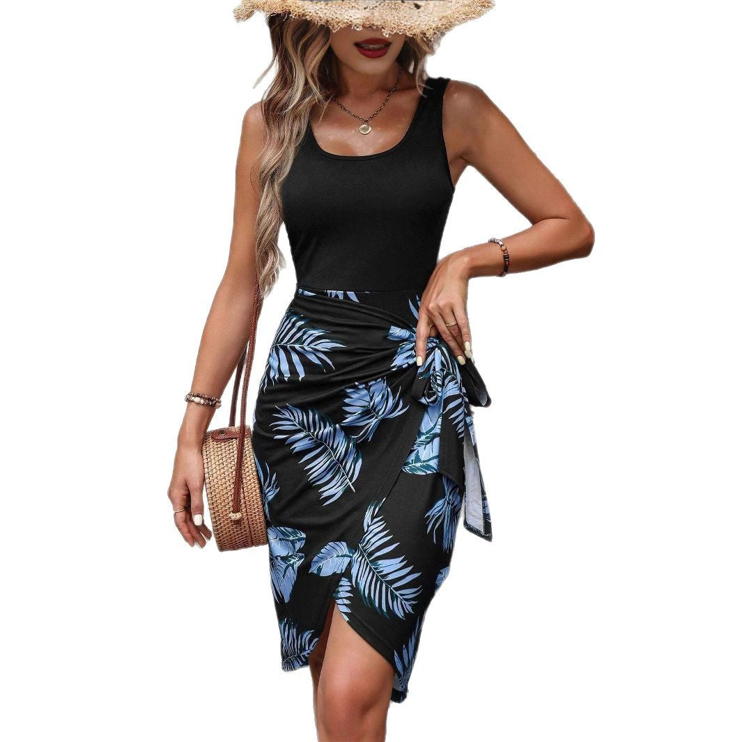 Tropical Print Maxi Dress photo 1