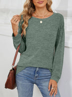 Round Neck Long Sleeve T-shirt (8)