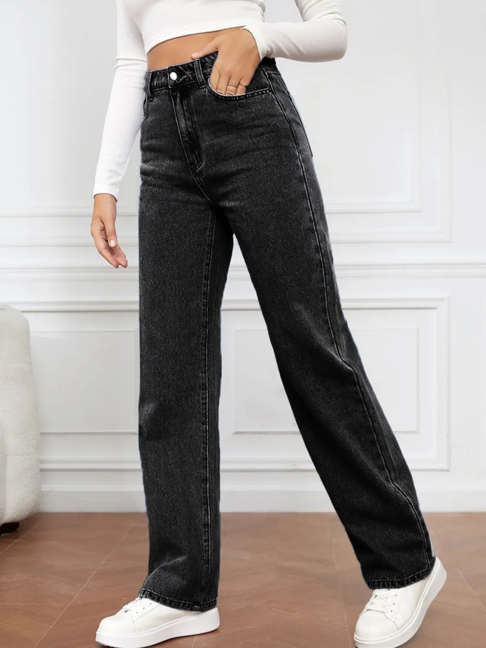 High Waist Straight Jeans (8)