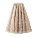 Cake Skirt White Gauze Pleated photo 1