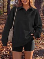 Button Detail Dropped Shoulder Sweatshirt (8)