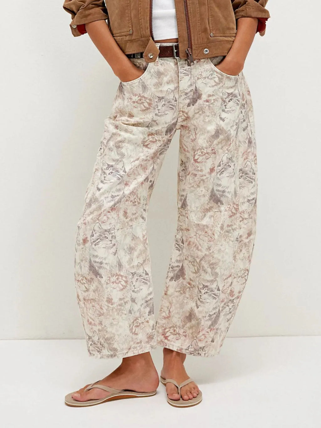 Printed Wide Leg Jeans (11)