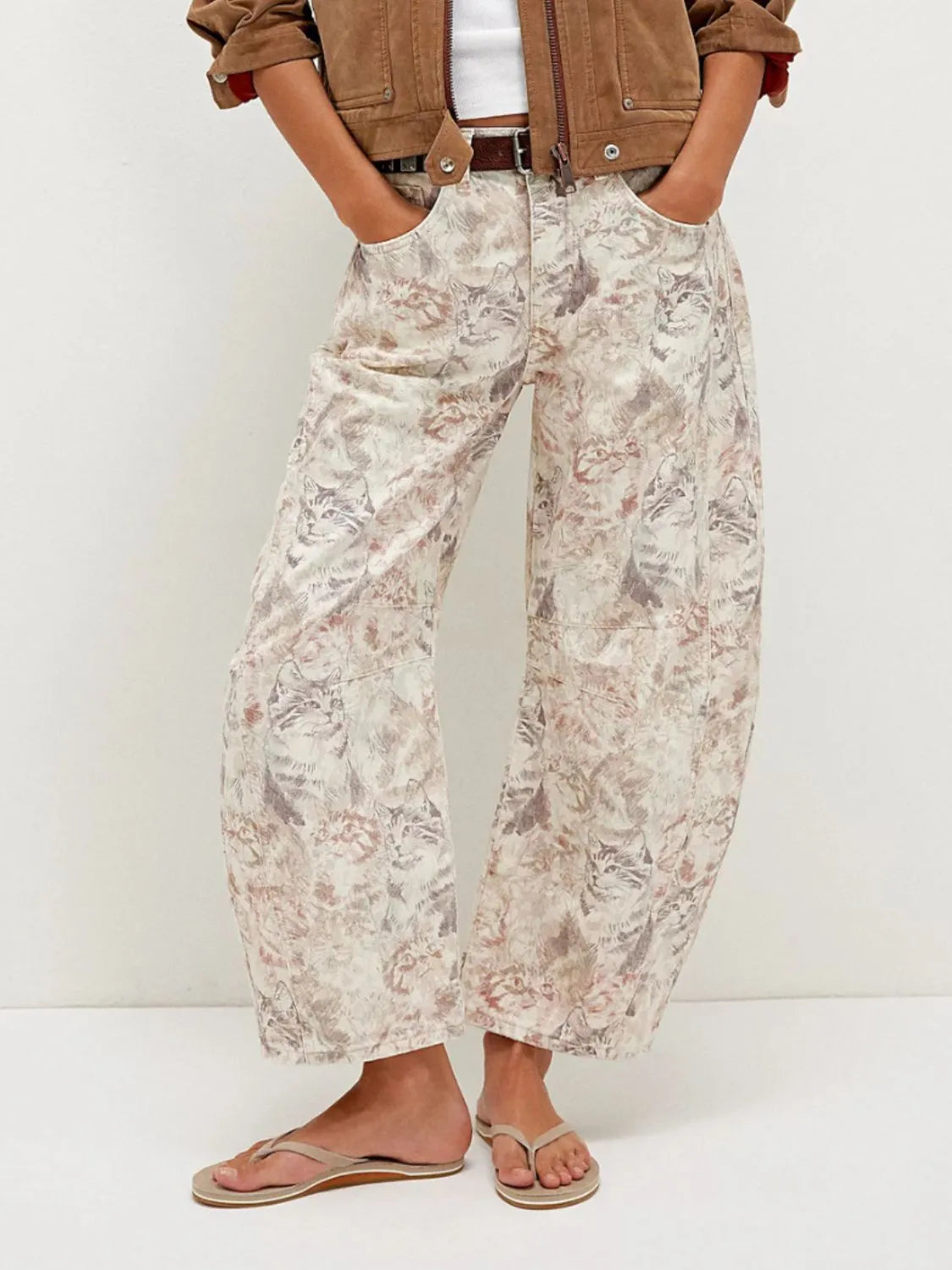 Printed Wide Leg Jeans (11)