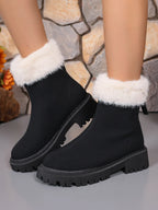 Faux Fur Trim Suede Platform Boots (7)