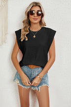 Eyelet Round Neck Tank (10)