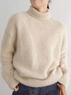 Turtleneck Dropped Shoulder Sweater (9)