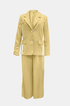 Side Striped Long Sleeve Blazer Pants Set (5)