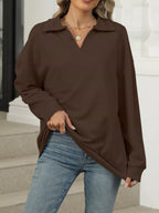Johnny Collar Drop Shoulder Long Sleeve Sweatshirt (14)