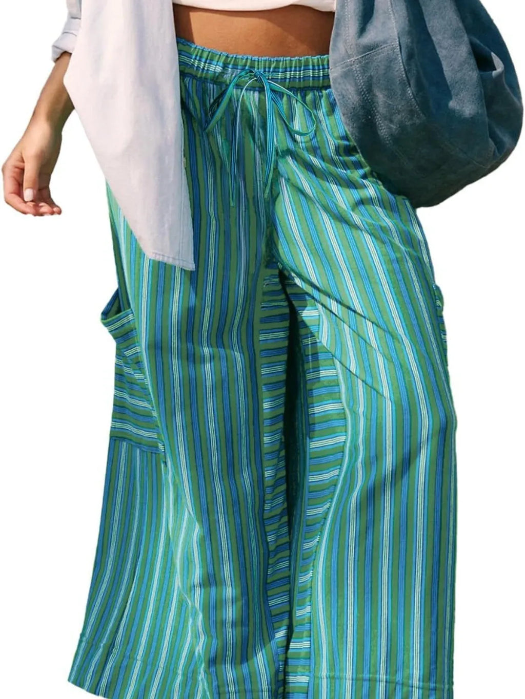 Contrast Striped Wide Leg Pants (16)