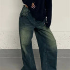 Plus Size Idle Retro Washed Jeans photo 6