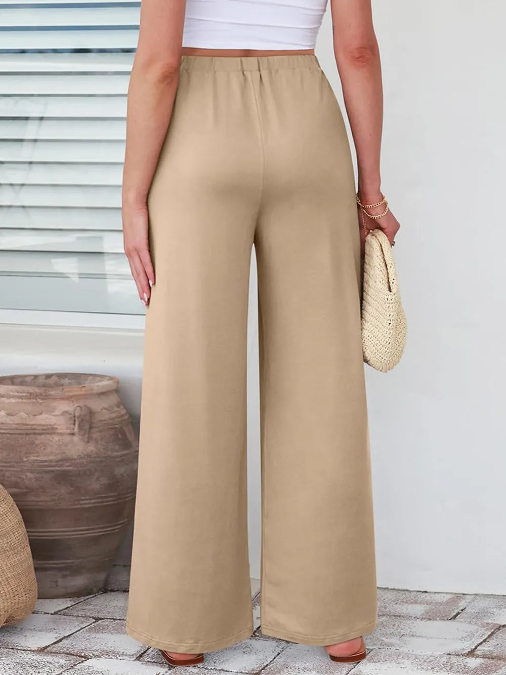Elastic Waist Wide Leg Pants (27)