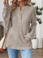 Ribbed Button Detail Long Sleeve T-shirt (2)
