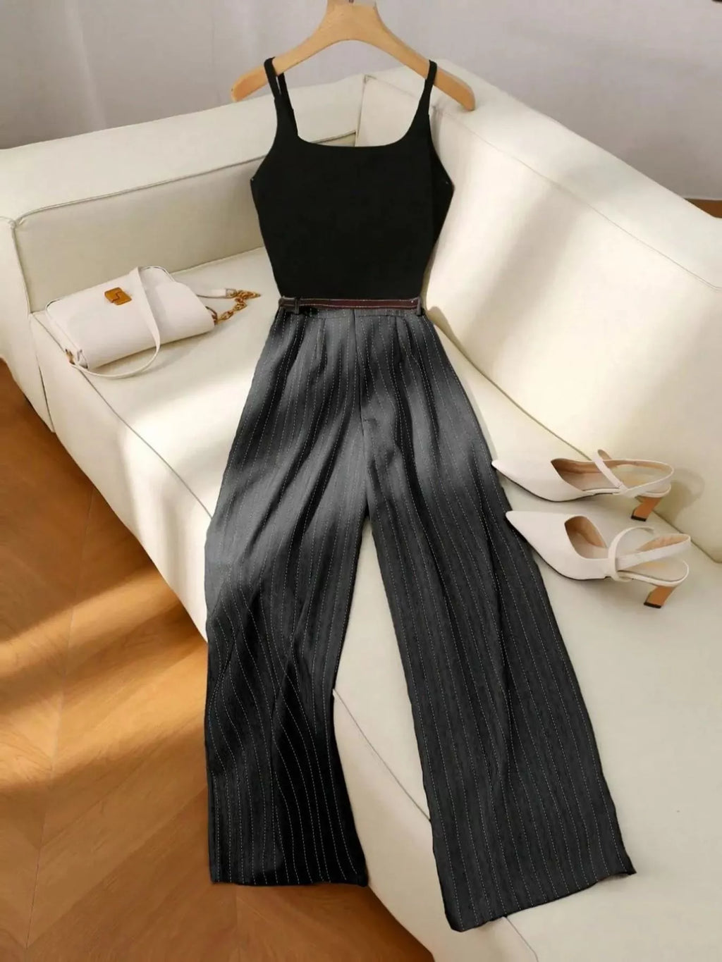 Sleeveless Top Wide-leg Pants Set (9)