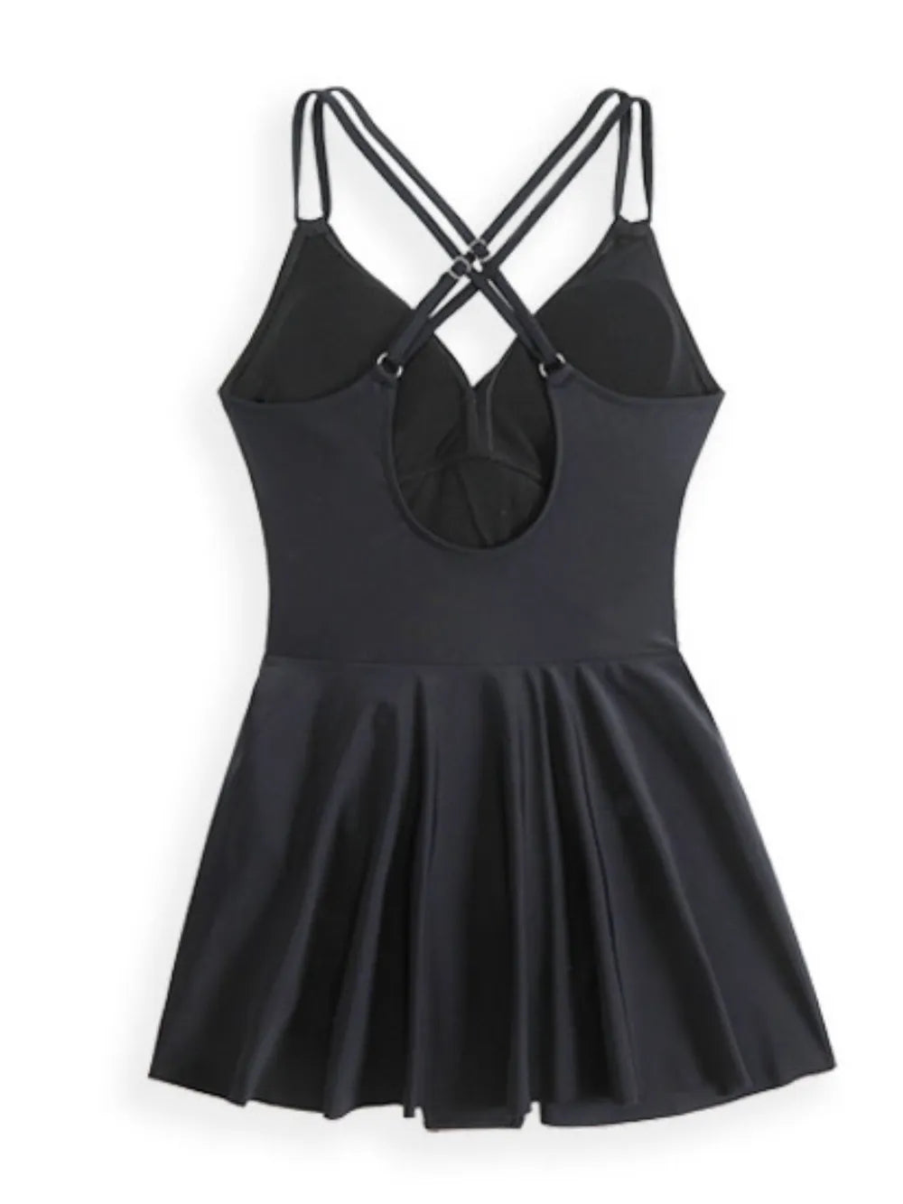 Twisted Front Crisscross Double Spaghetti Strap One-piece (23)