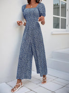 Printed Square Neck Puff Sleeve Jumpsuit (33)