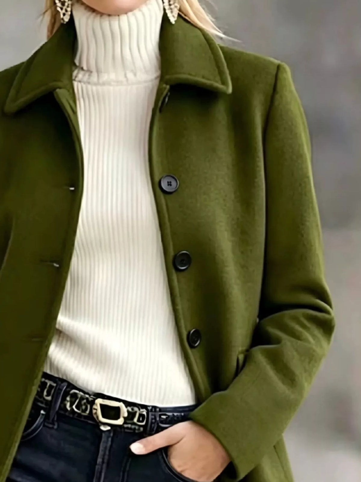 Button Up Collared Neck Coat (4)