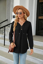 Long Sleeve Hooded Blouse (25)