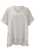 Slit V-neck Half Sleeve Knit Top (12)