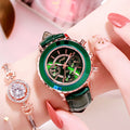 Green Leather Strap Belt Calendar Watch variant CJNS164753701AZ