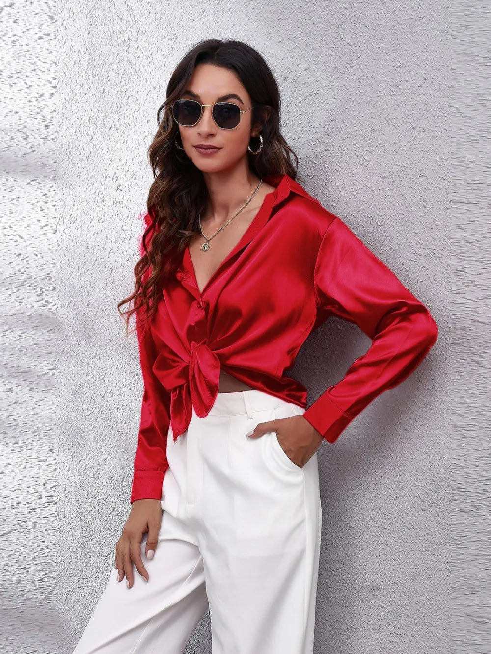 Button Up Collared Neck Long Sleeve Shirt (14)