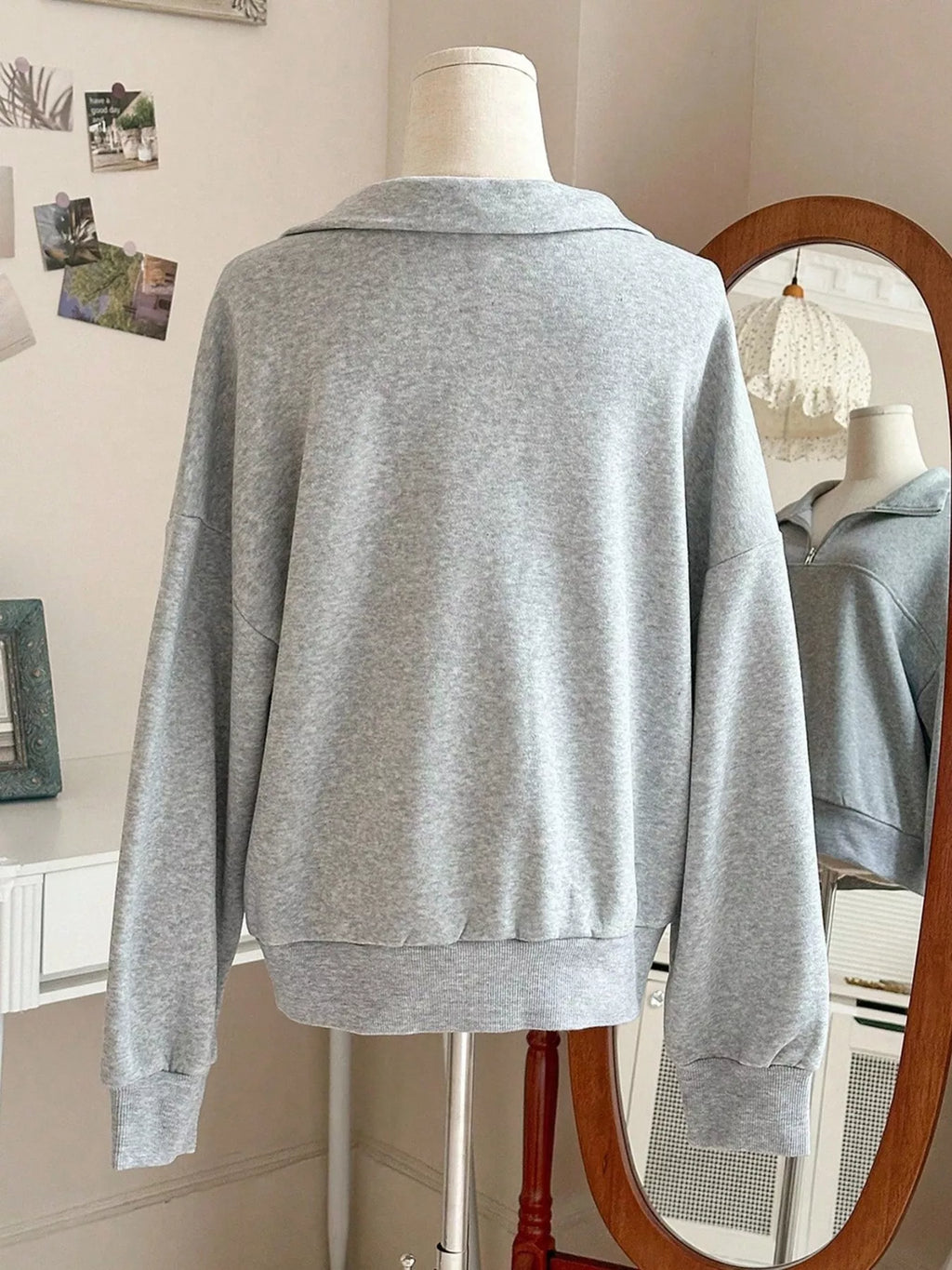 Quarter-zip Dropped Shoulder Sweatshirt (2)