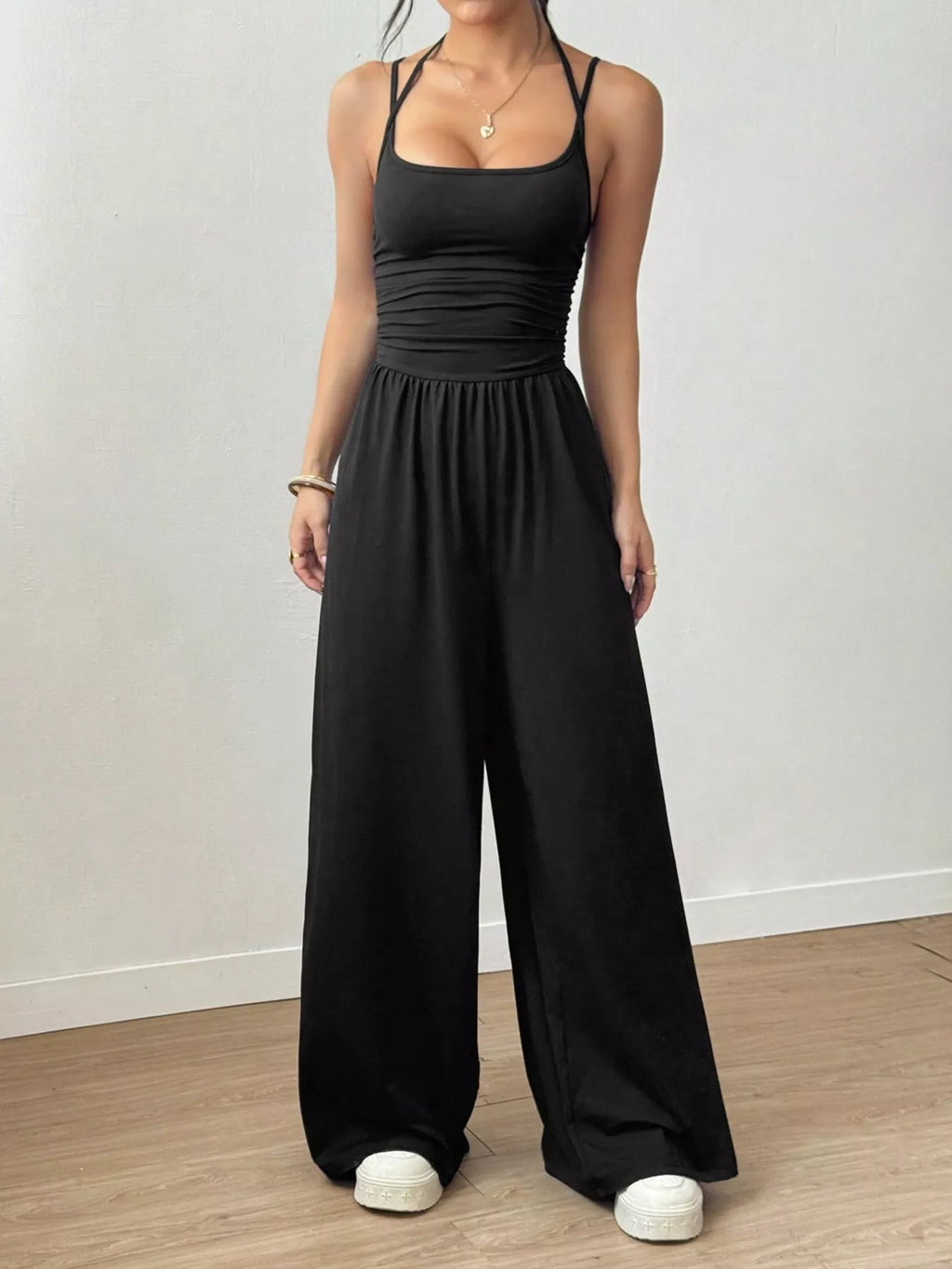 Spaghetti Strap Wide-leg Jumpsuit (8)