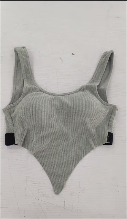 Solid Color Sports Bra variant CJYDYDQY00209-S-Grey|CJYDYDQY00209-L-Grey|CJYDYDQY00209-M-Grey
