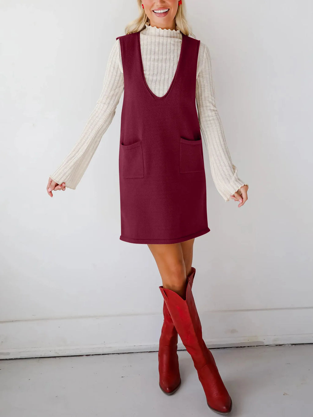Sleeveless Knit Dress Pockets (15)