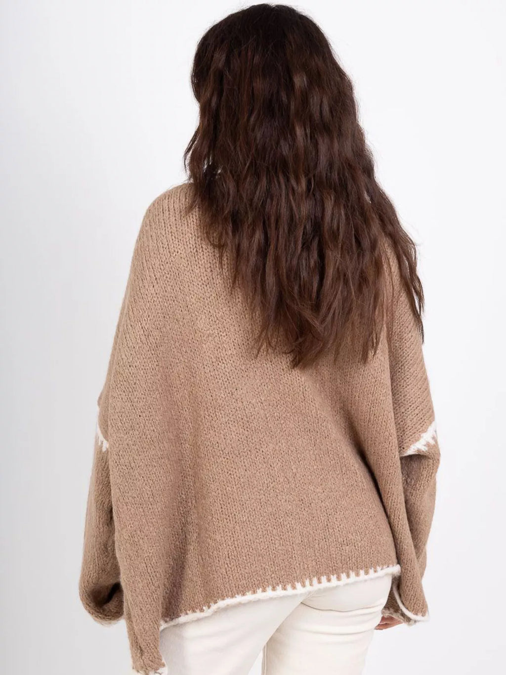 Contrast Trim Open Front Cardigan (22)
