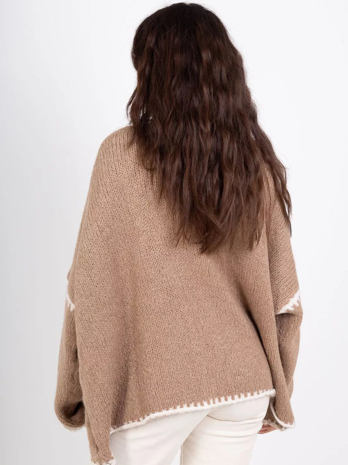Contrast Trim Open Front Cardigan (22)