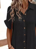 Casual Button Down Shirt Dress Pockets (6)