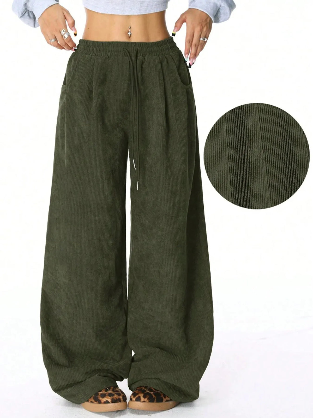 Drawstring Wide Leg Pants (6)
