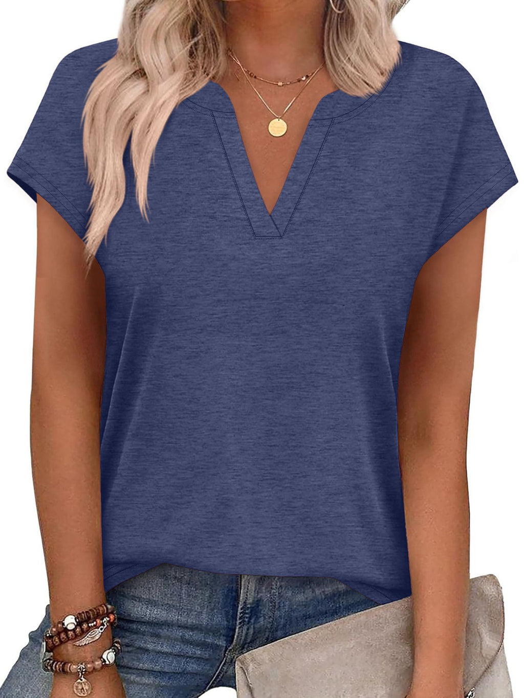 Notched Short Sleeve T-shirt (28)