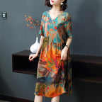 Printed Silk Dress photo 2