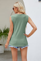 Spliced Lace V-neck Tank (15)