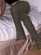 Striped Fuzzy Textured Knit Pants (9)