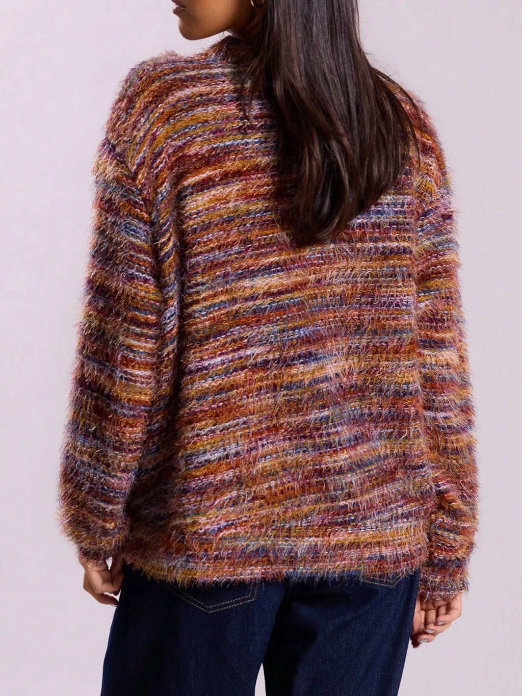 Textured Knit Button-down Cardigan (5)
