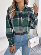 Plaid Button Up Cropped Jacket (17)