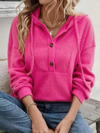 Button-front Drawstring Hoodie (15)