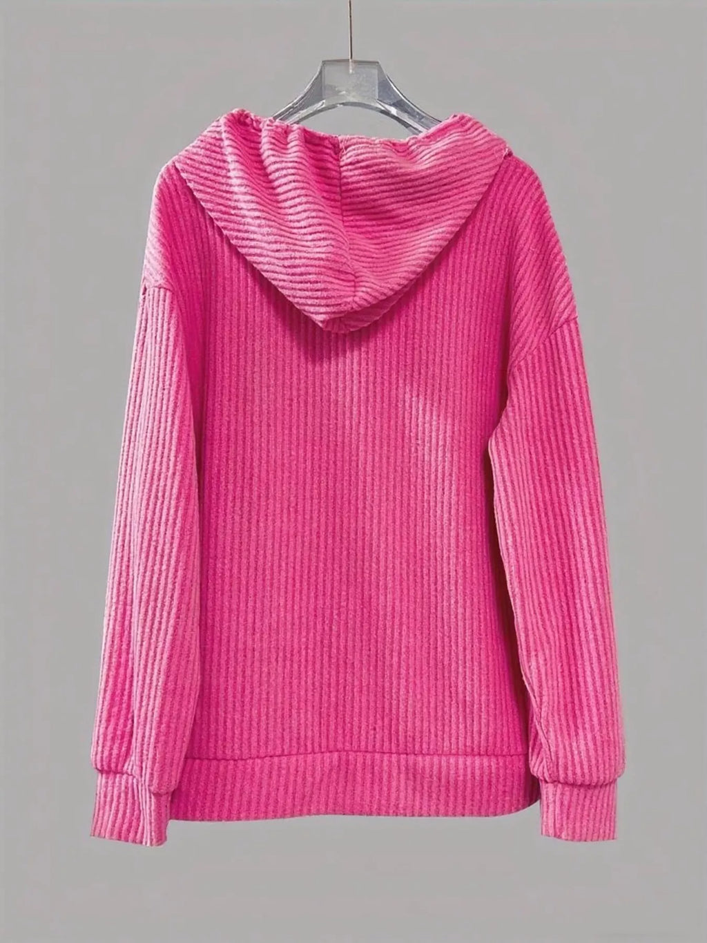 Button-front Drawstring Hoodie (17)