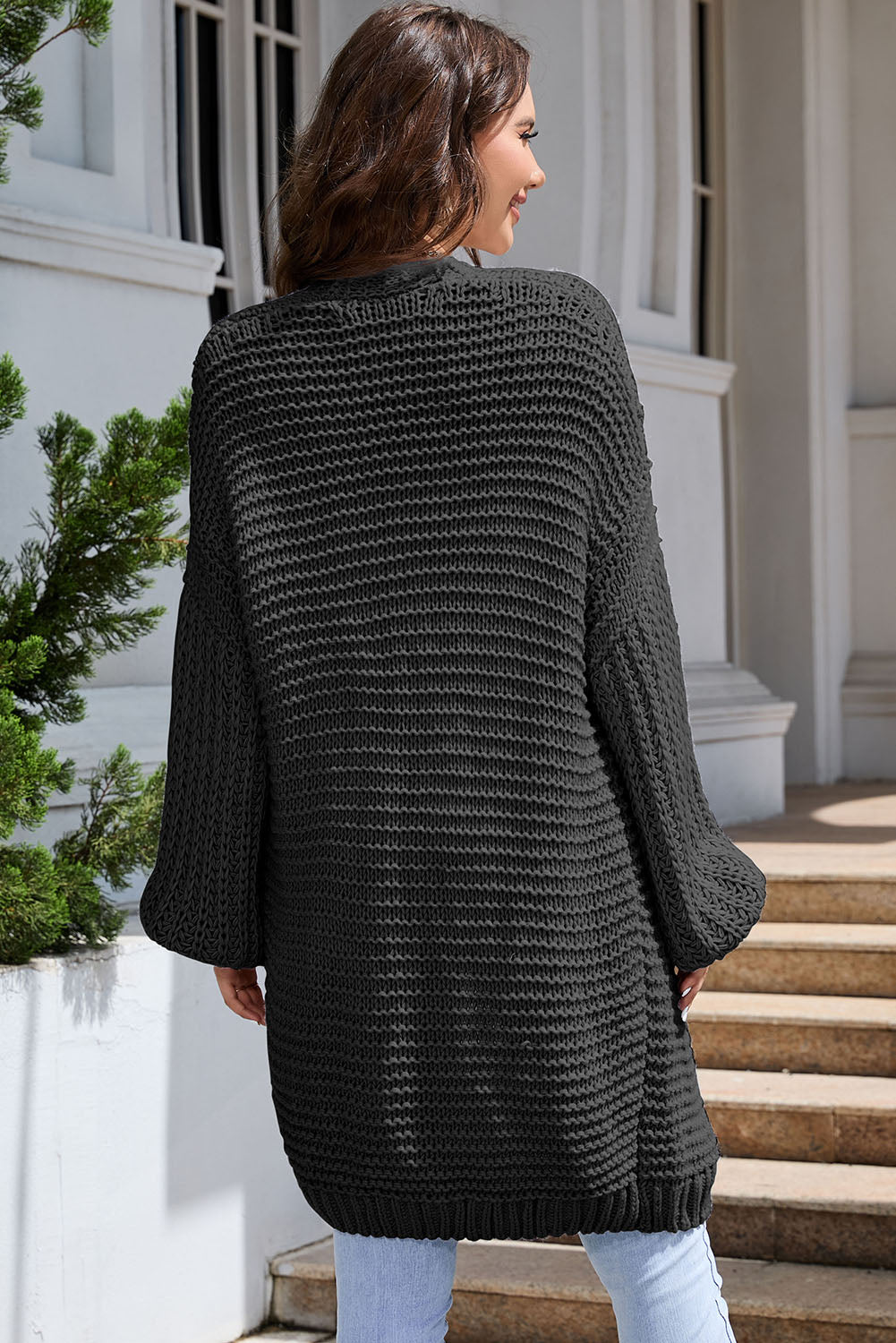 Open Front Longline Cardigan (2)