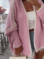 Contrast Trim Open Front Cardigan (11)