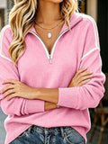 Quarter-zip Dropped Shoulder Sweater (2)