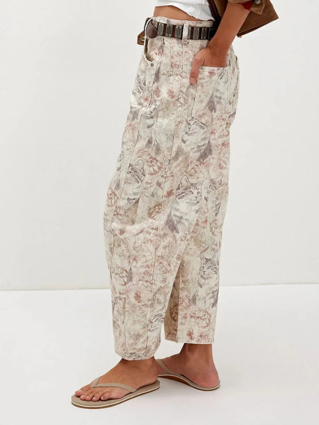 Printed Wide Leg Jeans (10)