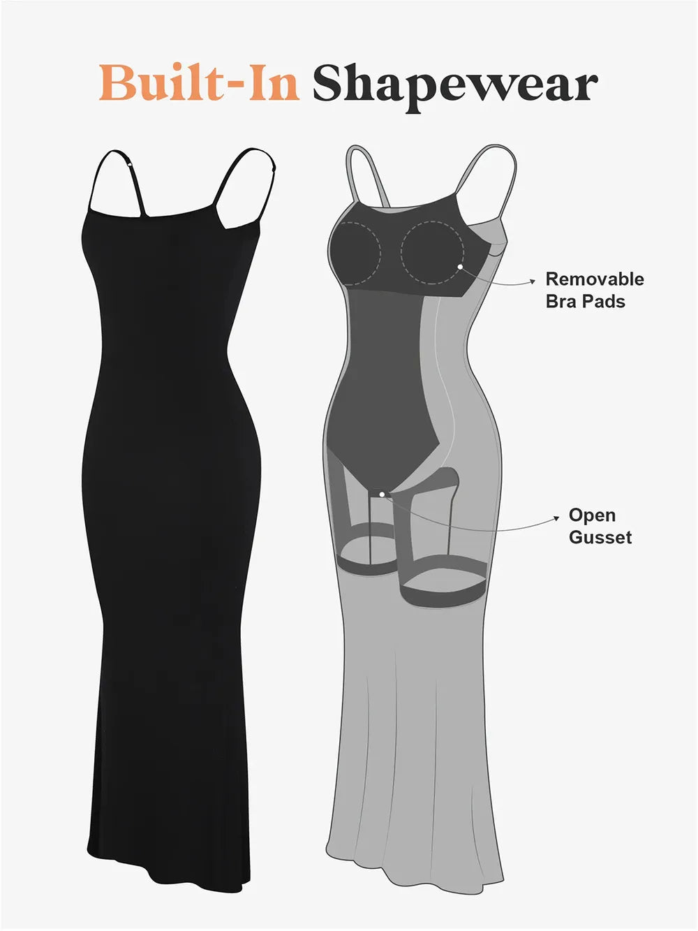 Built-in Shapewear Sleeveless Maxi Dress (5)